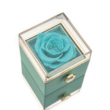 ETERNAL ROSE BOX-W/ENGRAVED NECKLACE & REAL ROSE