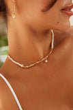 18K Minimalist pearl necklace