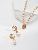 18K Natural Strawberry Crystal Pearl Necklace