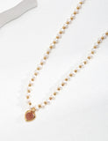 18K Natural Strawberry Crystal Pearl Necklace