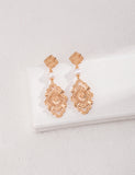 18K Carved pearl earrings