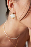 18K Minimalist mosaic earrings