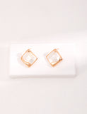 18K Minimalist mosaic earrings