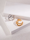 18K Geometric minimalist high-end ring