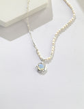 18K Opal Pearl Necklace