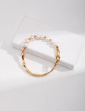 18K Minimalist pearl bracelet